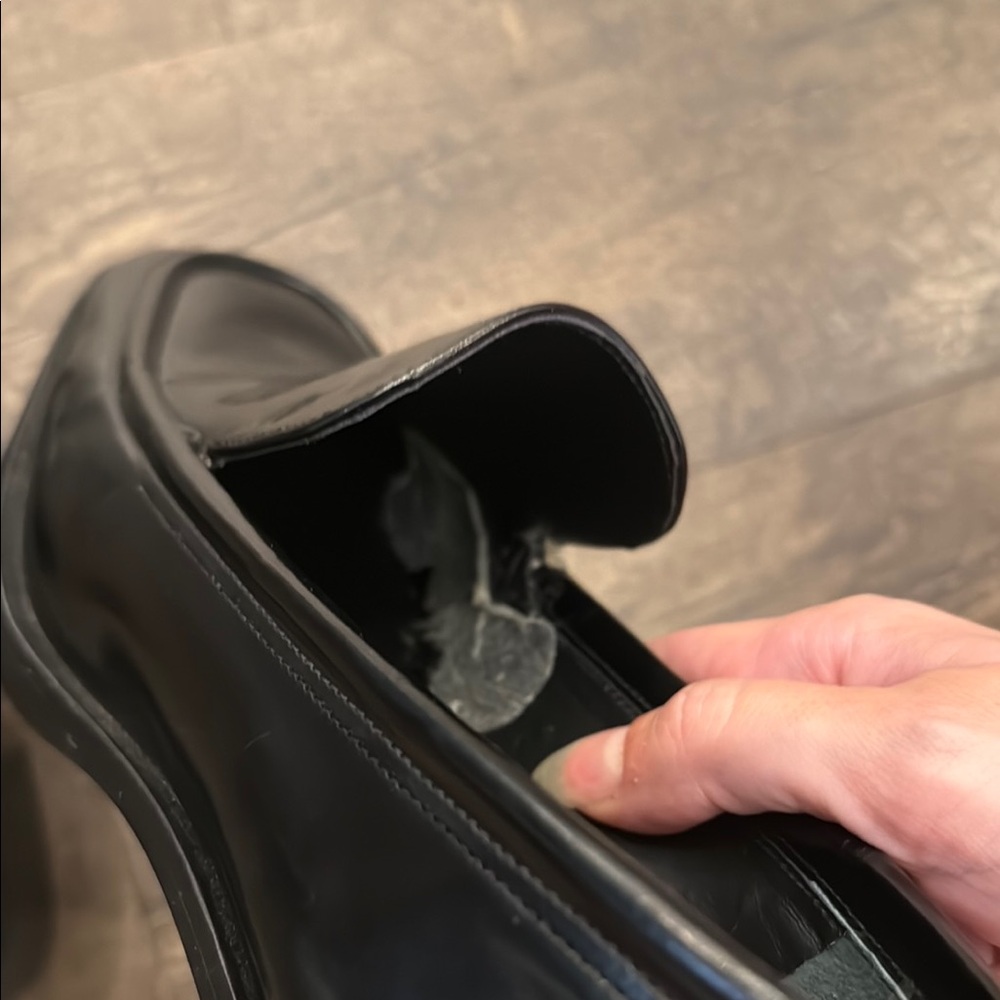 Reformation Black Leather Slip-On Loafers - Picture 5 of 12